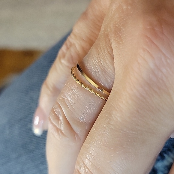 DAINTY DUO STACKING RINGS - Picture 3 of 5